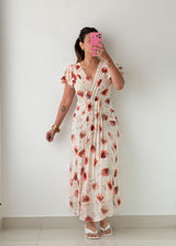 Size S White Floral Maxi Dress
