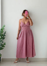 Size S-M Blush Pink Smocked Maxi Dress