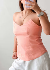 Size S Peach Corset Tube Top