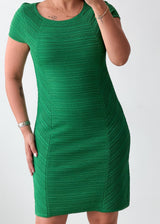 Size M Green Ribbed Bodycon Mini Dress