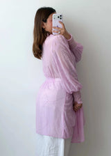 Size M-L Pink Draped Shirt Top