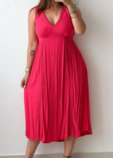 Size S & M Pink Pleated Maxi Dress
