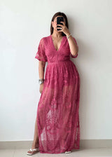 SIZE XS-S, Soft Mesh Maxi Dress with lining inside - Closet by Payal