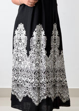 Size XS-S Black Printed Maxi Dress