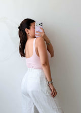 Size XL Nude Pink Ruched Bodysuit