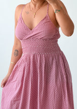Size S-M Blush Pink Smocked Maxi Dress