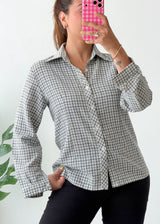 Size S-M Sage Gingham Shirt