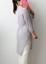 Size XS-S Grey Longline Shirt Top