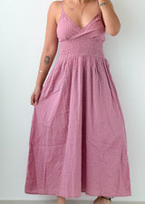 Size S-M Blush Pink Smocked Maxi Dress