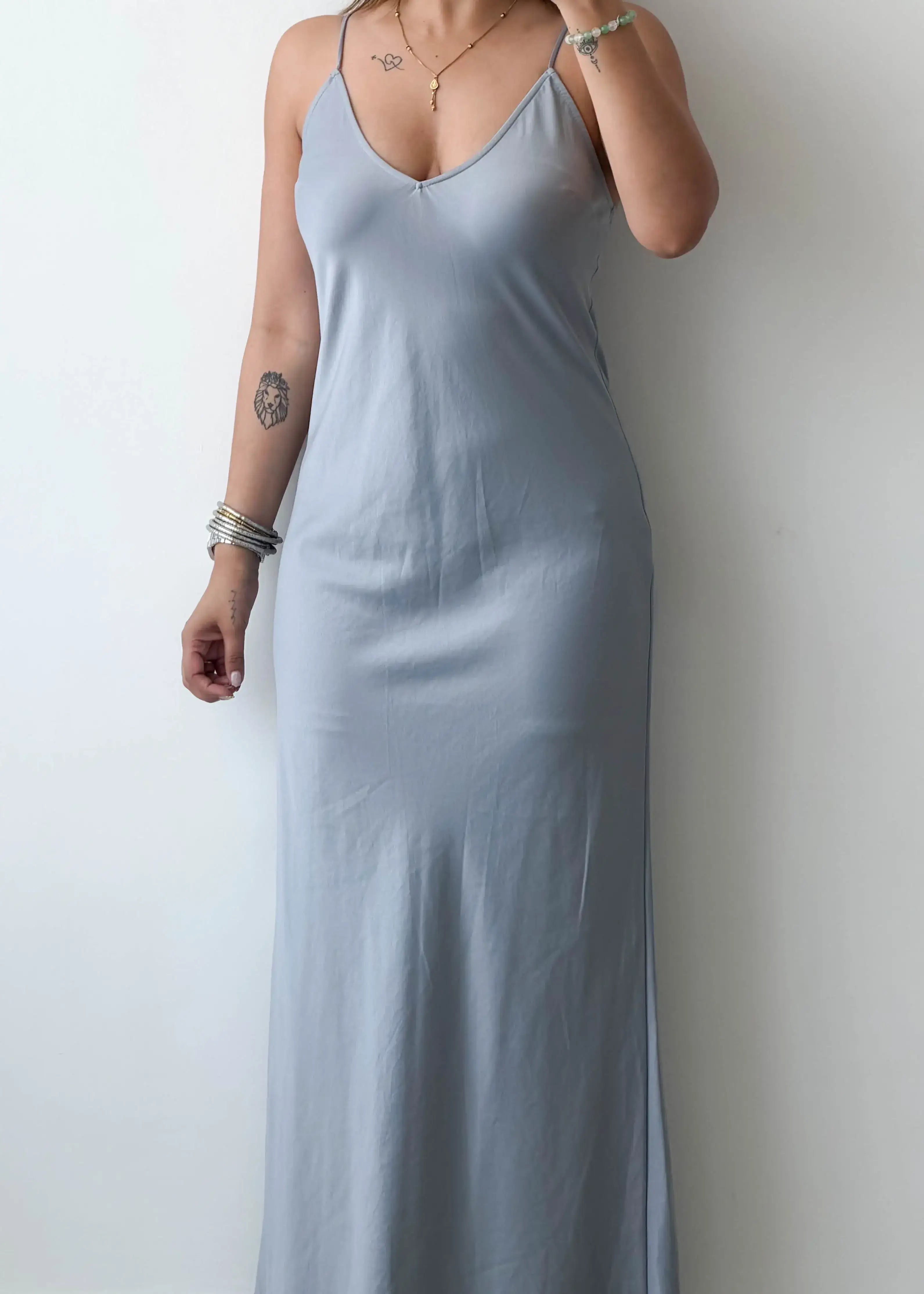 Size XS-S, Grey Bodycon Maxi Dress