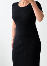Size S-M Black Open-Back Bodycon Mini Dress