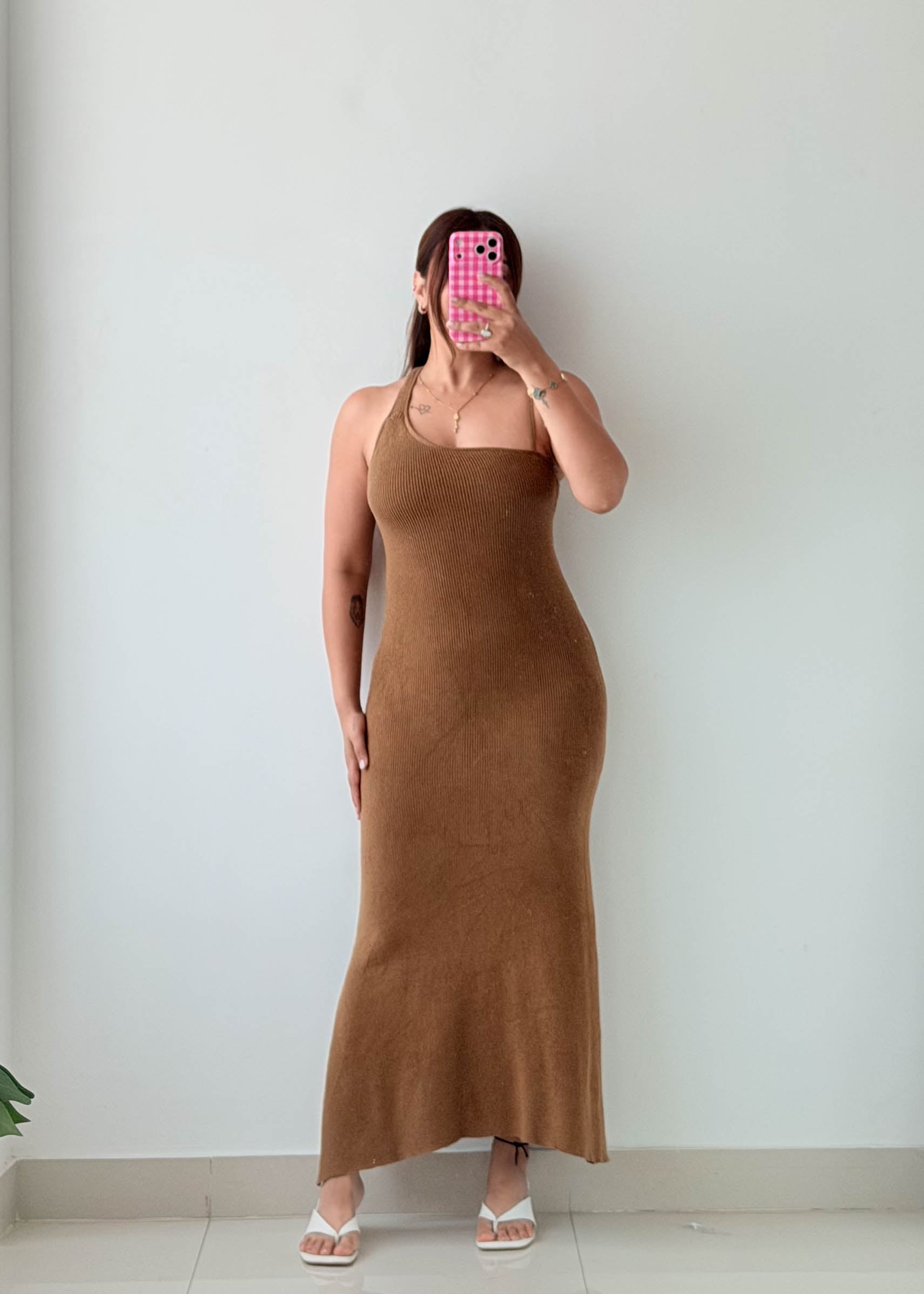 Size XS-S Mocha Knit Maxi Dress