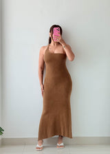 Size XS-S Mocha Knit Maxi Dress