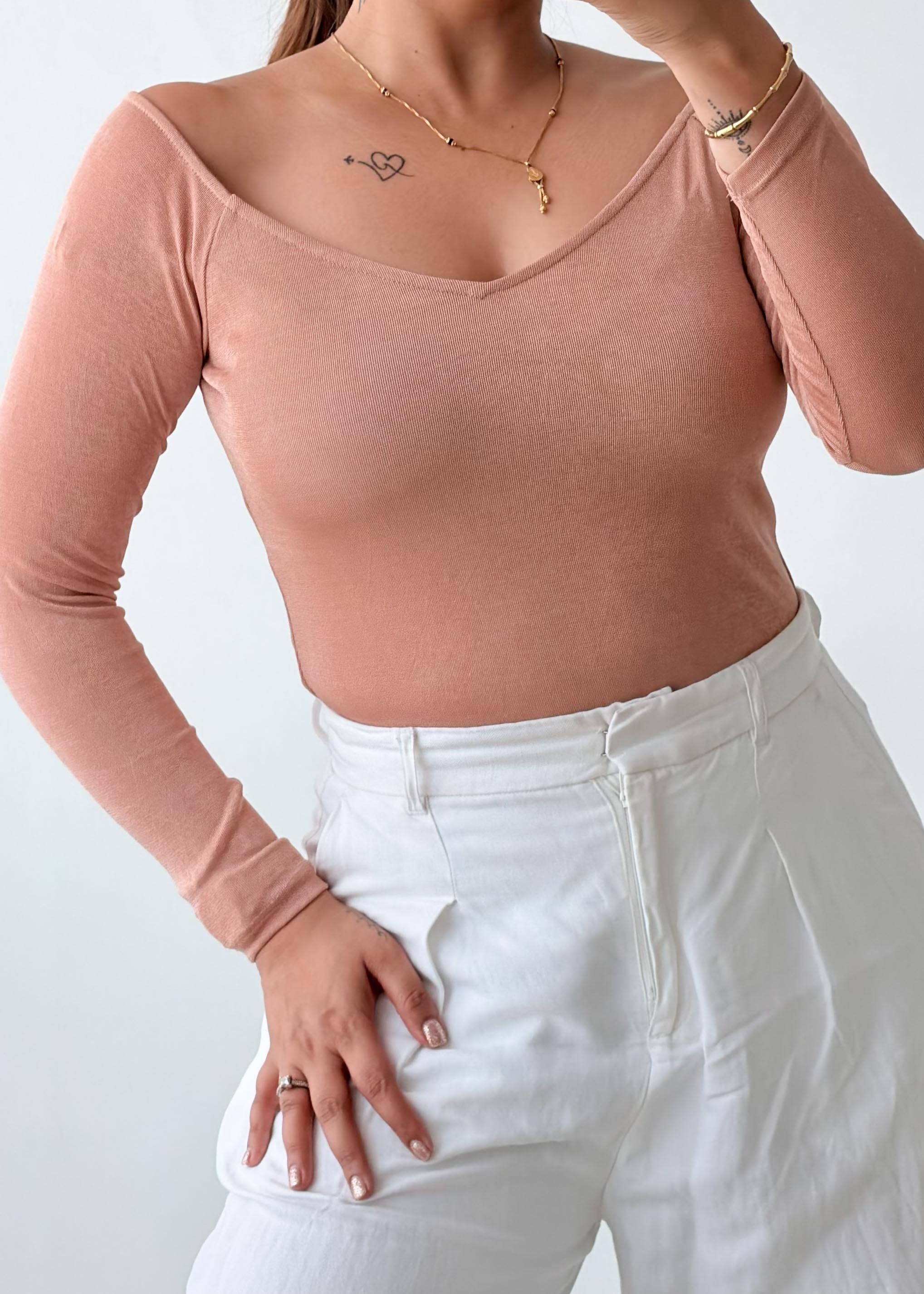 Size S-M Blush Sweetheart Bodysuit