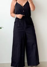 Size S Black Wide-Leg Jumpsuit