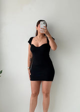 Size S-M Black Sweetheart Bodycon Mini Dress