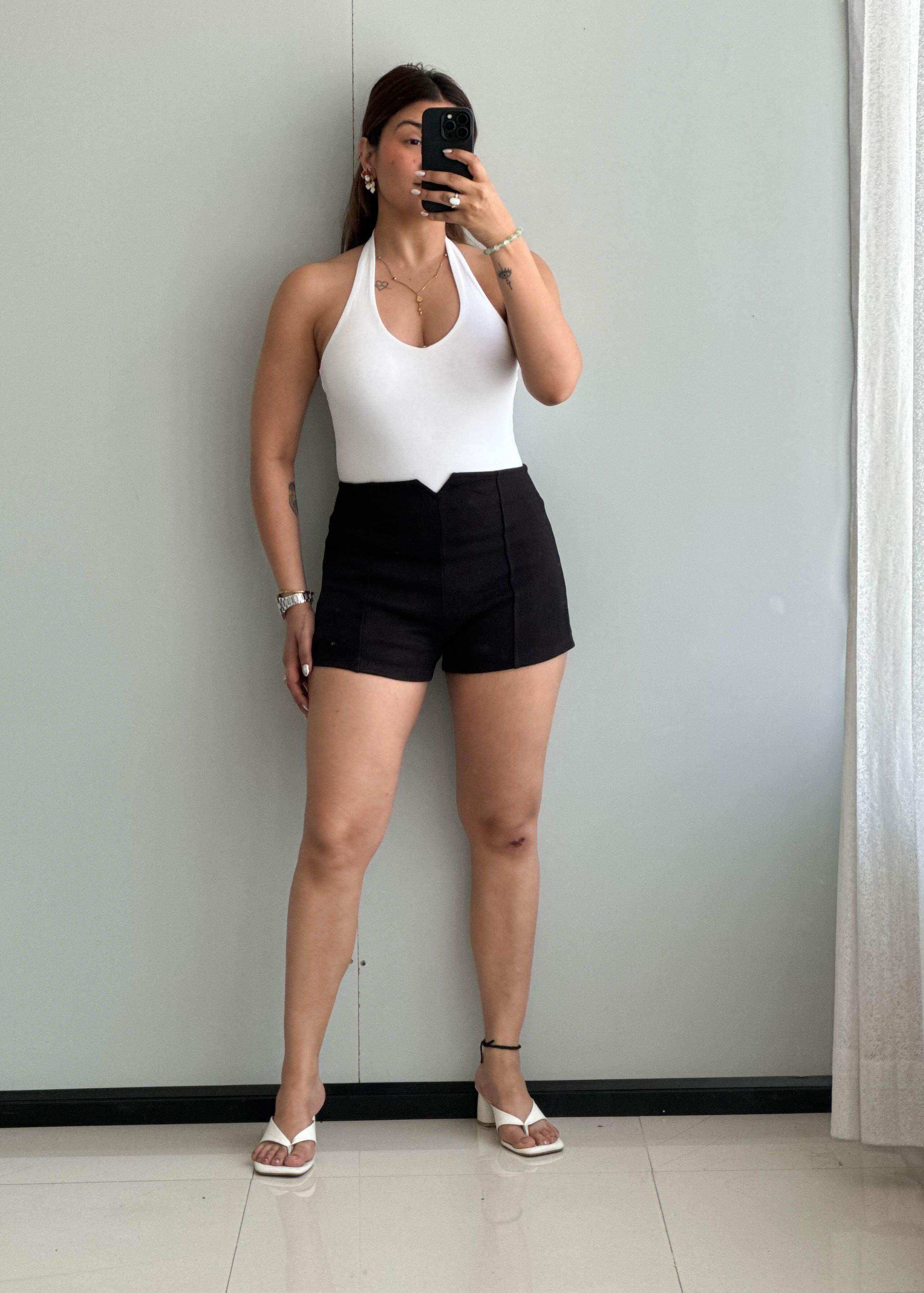 Waist : 28-29, Black Suede Shorts - Closet by Payal