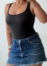 Size XS-S Black Square Neck Bodysuit