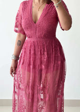SIZE XS-S, Soft Mesh Maxi Dress with lining inside - Closet by Payal