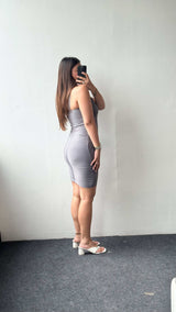 Size XS-S, Grey Strappy Bodycon Mini Dress