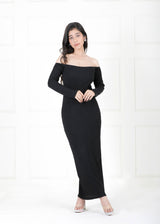 OFF SHOULDER BLACK BODYCON