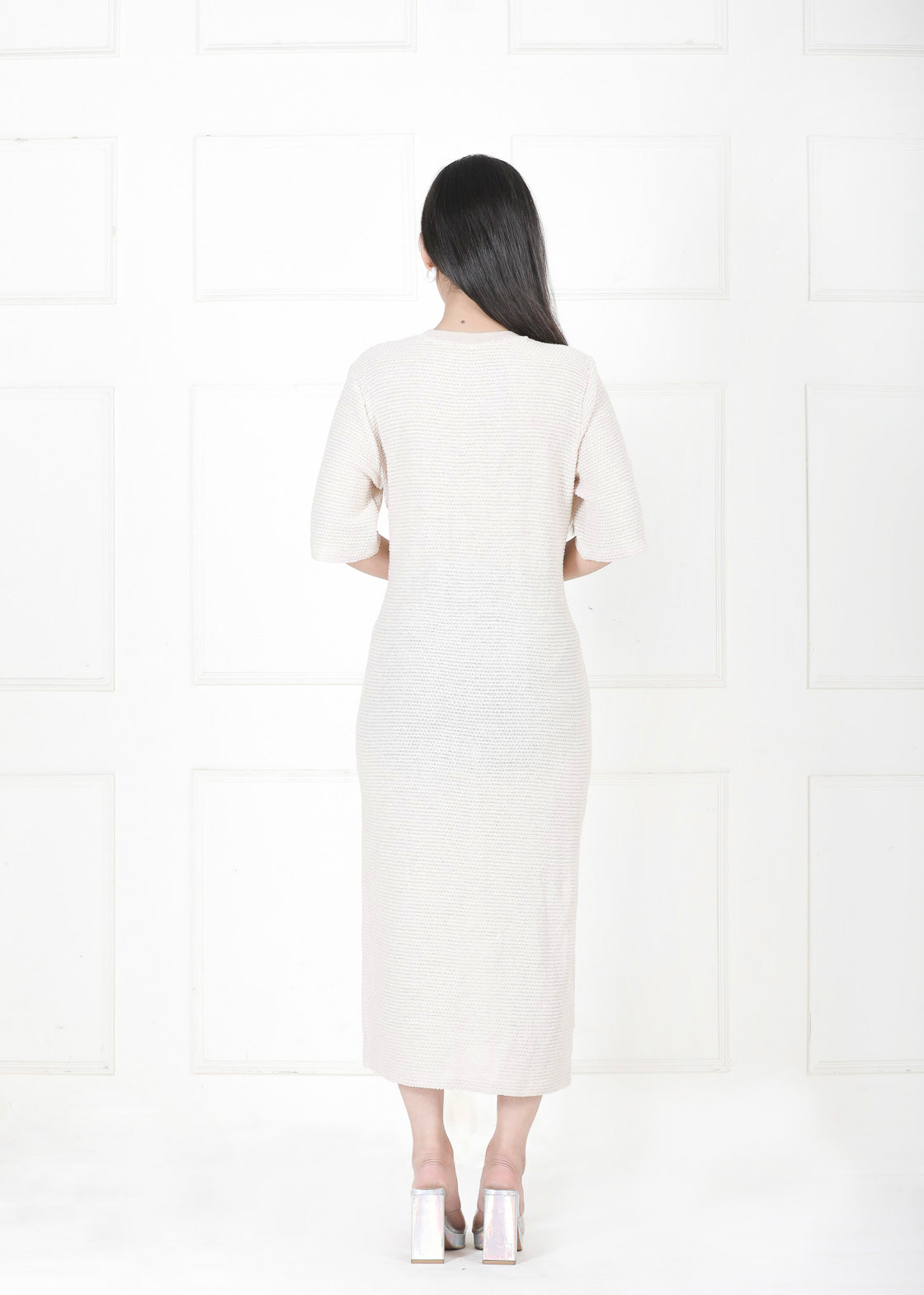 OFF WHITE MIDI DRESS