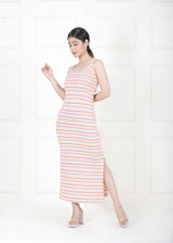 STRIPPED LONG DRESS