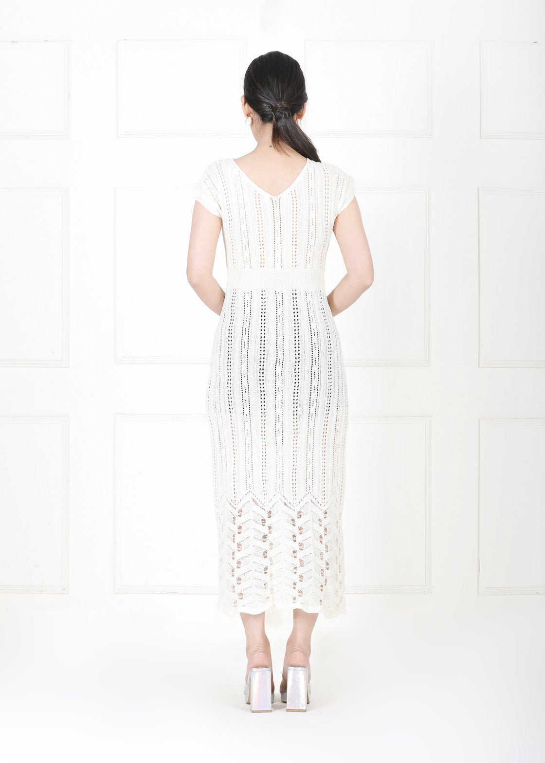 OFF WHITE CROCHET DRESS