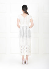 OFF WHITE CROCHET DRESS