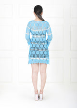 LIGHT BLUE CROCHET DRESS