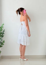 Size XS-S White Tiered Sundress