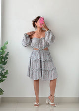 Size XL-2XL Floral Cut-Out Mini Dress