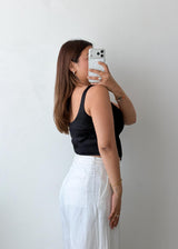 Size M Black Corset Crop Top
