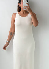 Size S-M White Bodycon Maxi Dress
