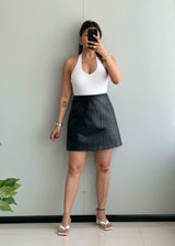 Waist : 36-37, Premium Soft Leather Skirt - Closet by Payal