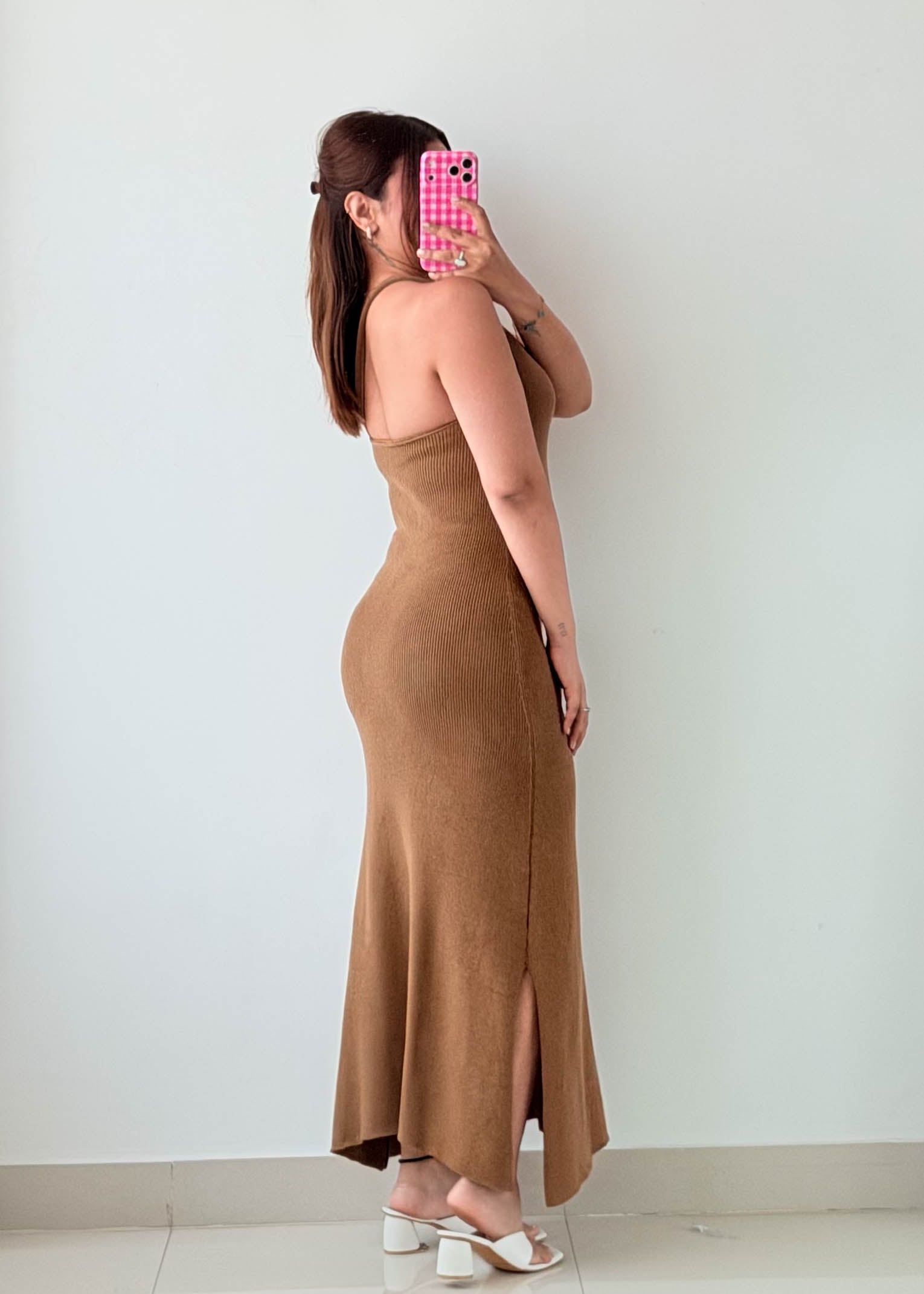 Size XS-S Mocha Knit Maxi Dress