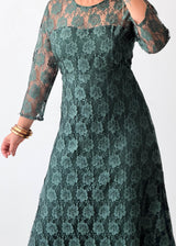 Size M & L Emerald Green Lace Maxi Dress
