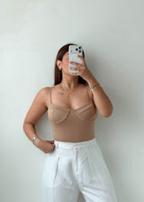 Size S-M Beige Bustier Bodysuit