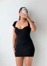 Size S-M Black Sweetheart Bodycon Mini Dress