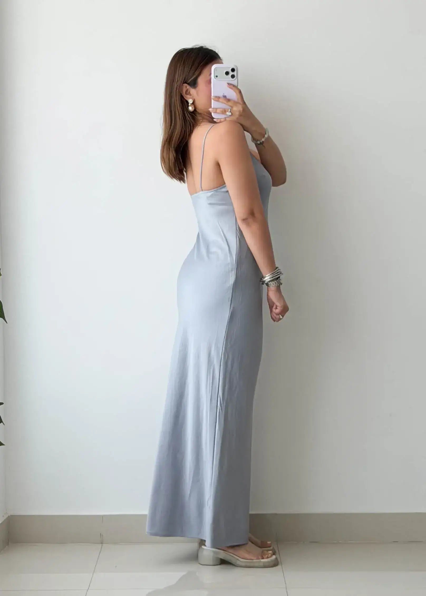 Size XS-S, Grey Bodycon Maxi Dress