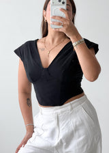 Size S-M Black Corset Style Top