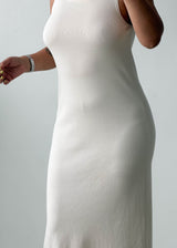 Size S-M White Bodycon Maxi Dress