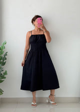 Size S-M White Wave Print Maxi Dress