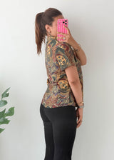 Size S-M Multicolor Paisley Shirt