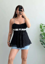 Size M-L, Vintage Lace Babydoll Camisole Top - Closet by Payal