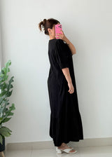 Size S-M Black Tiered Maxi Dress