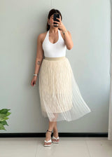 Waist : 26-28, Net flared skirt with lining inside - Closet by Payal