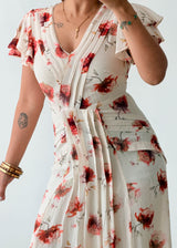 Size S White Floral Maxi Dress