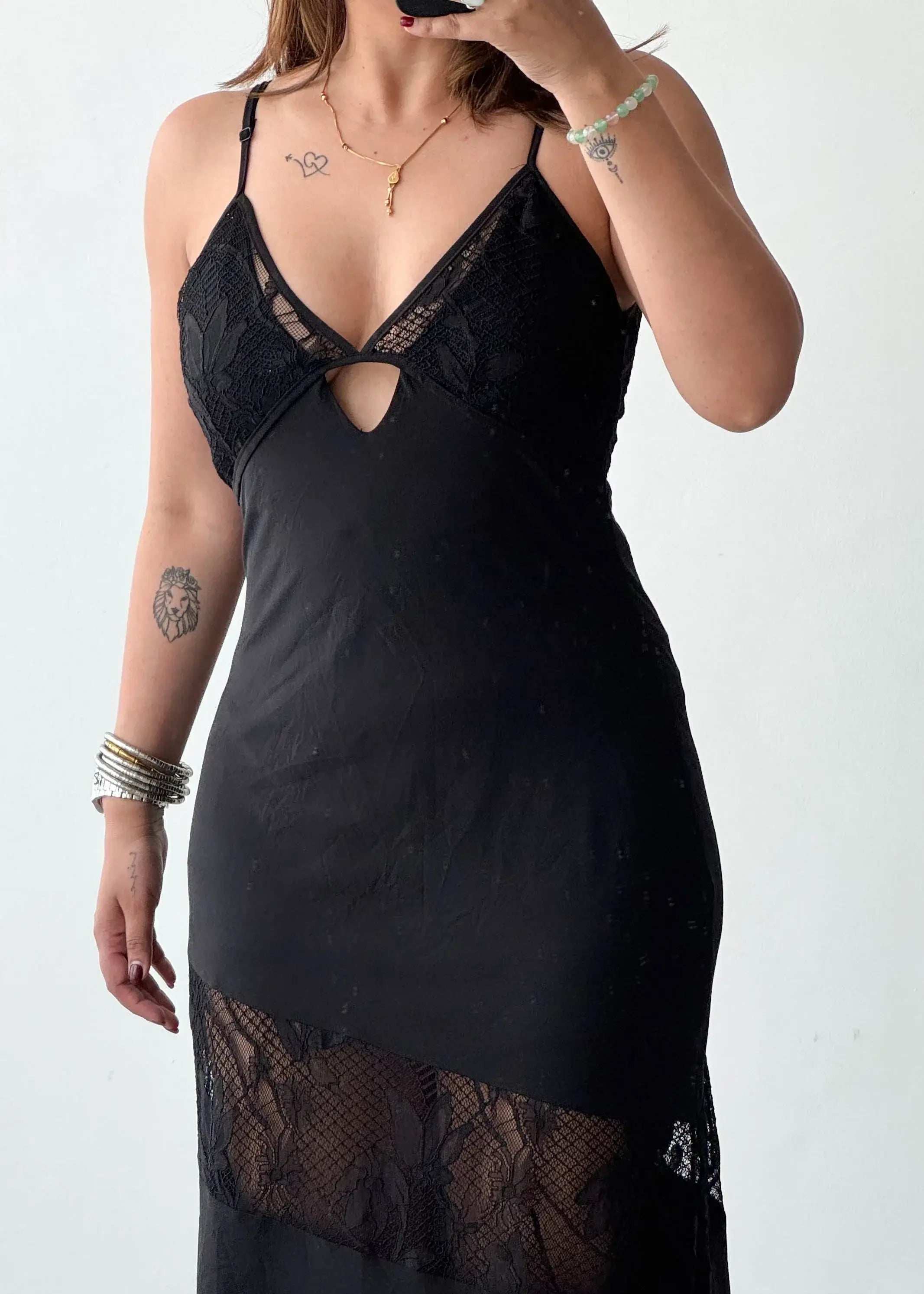 SIZE S-M, Georgette with Net Maxi Dress - Closet by Payal