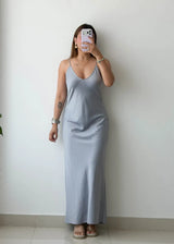 Size XS-S, Grey Bodycon Maxi Dress